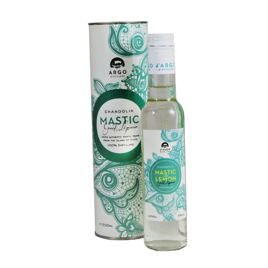 D'ARGO MASTIC & LEMON LIQUEUR 200ML CYLINDER